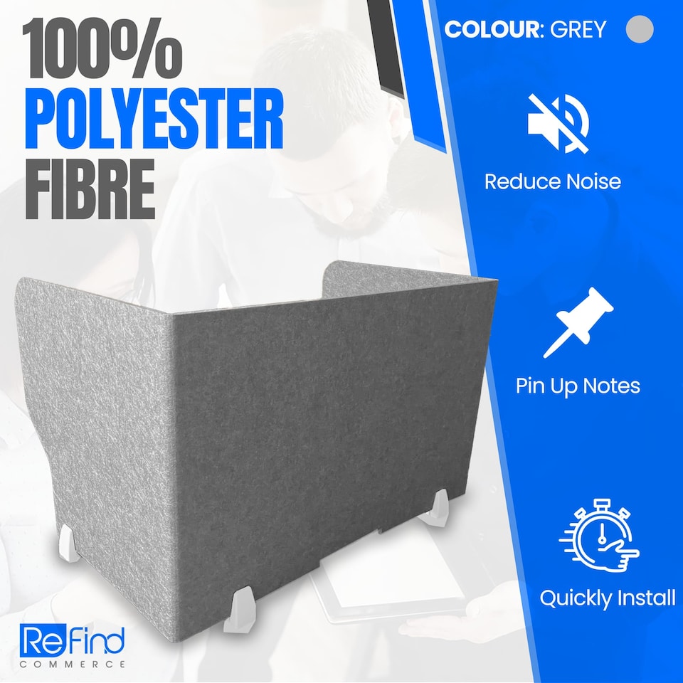 image 1 of Desk Divider Pro Workspace Foldable Privacy Screen & Panel Organiser