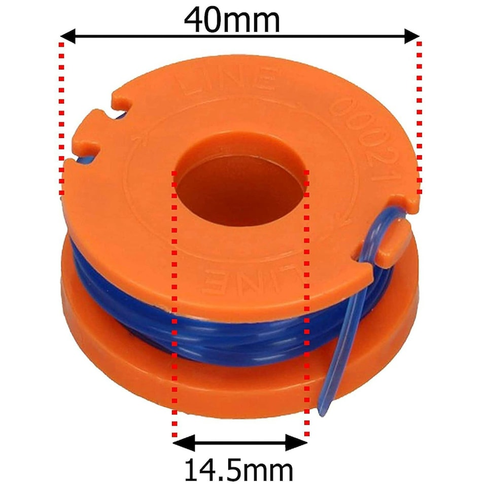 image 1 of SPARES2GO 2.5m Line & Spool compatible with Gardenline CGT18KL2 Strimmer Trimmer