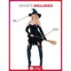 image 5 of Short Black Witch Dress Fancy Dress Costume Ladies Large - UK 16-18