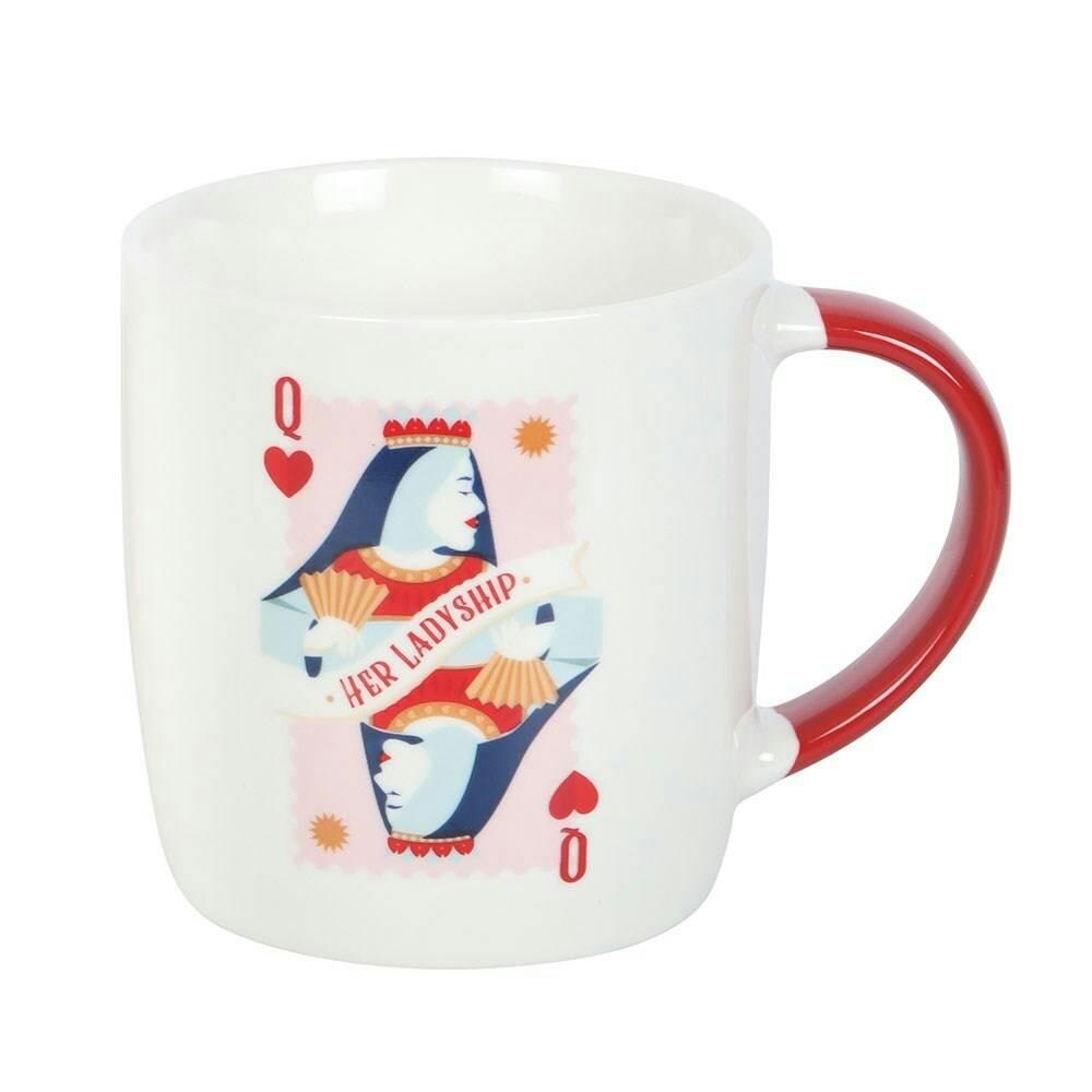 Something Different Her Ladyship Playing Card Mug - White/Red - One Size