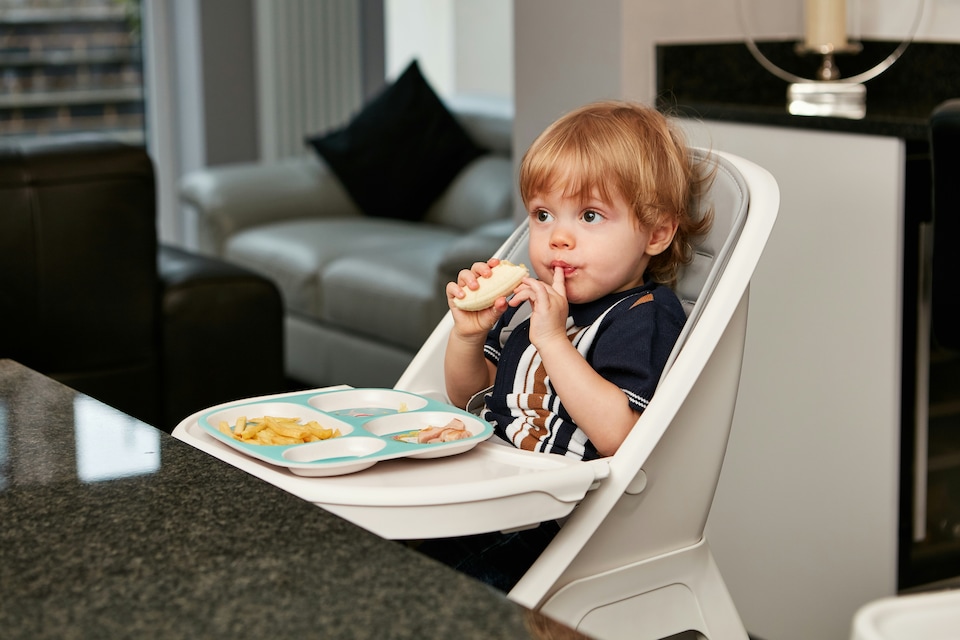 image 1 of Mychild® Lars 3-in-1 Highchair, Grey/White