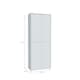 image 8 of Alice Springs Tall Shoe Cabinet with 4 Doors Push-to-Open in Light Grey