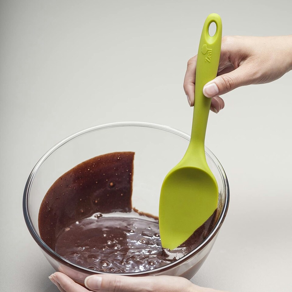 image 1 of Zeal Silicone Spatula Spoon, 26cm, Lime Green
