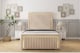 image 1 of Sloomy Boston Gold Sand Naples Bed Frame With Mattress With 50" Upholstered Headboard 6' Super King
