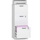 image 1 of HOMCOM 3 Drawer File Cabinet with Lock, Vertical Filing Cabinet with Adjustable Hanging Bars for A4 and Letter Size File Folders, Printer Stand with Storage, White | White | White