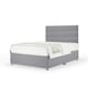 image 1 of Signature Platinum 2000 Pocket Sprung Silver Plush Velvet Divan Set And Milan Headboard Small Single