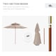 image 3 of Outsunny 2.7 m Garden Parasol Umbrella, Double Tier Garden Umbrellas Outdoor Sun Umbrella Sunshade Bamboo Ribs, Beige