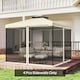 image 6 of Outsunny 302 x 207cm Universal Replacement Gazebo Mesh Netting Screen Walls