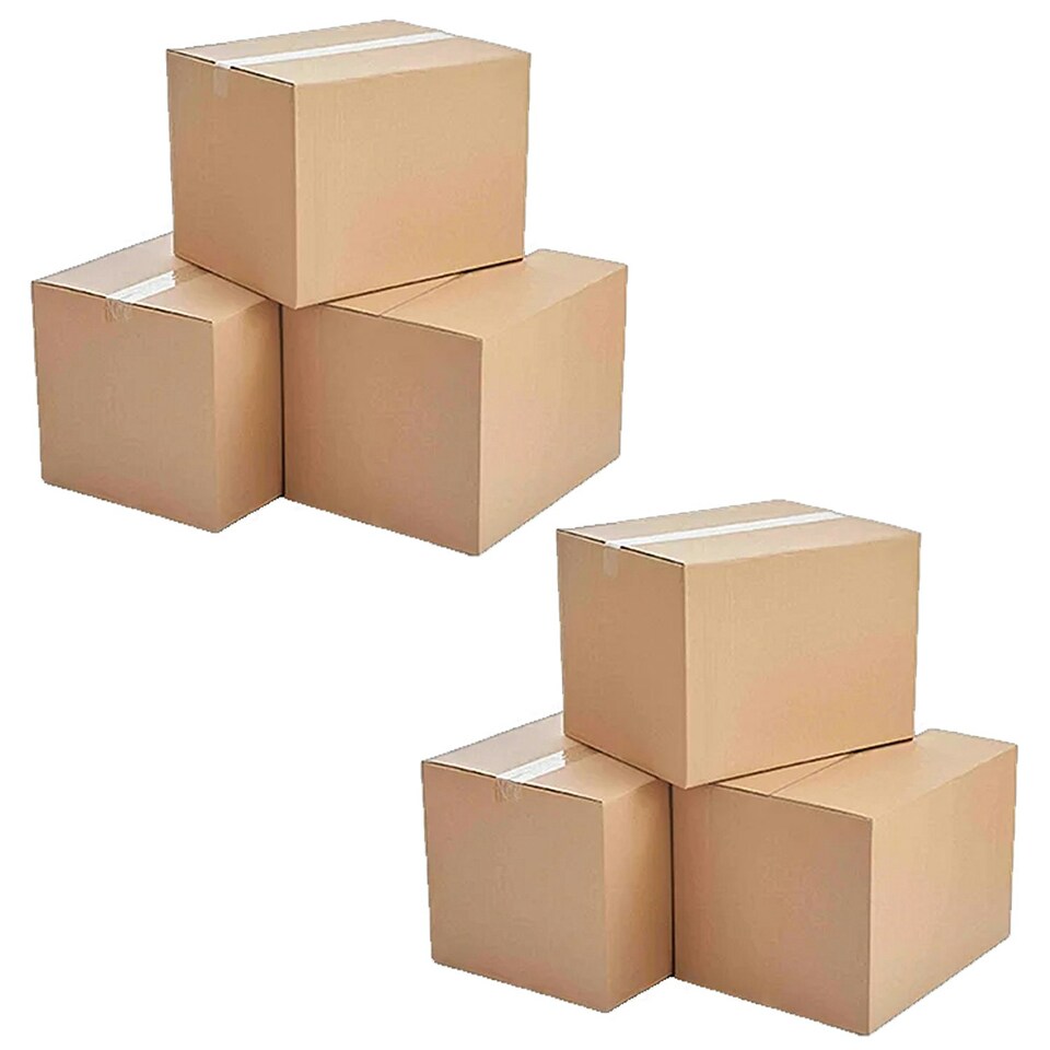 image 1 of 10 x Single Wall 12 x 9 x 4" (305x229x102mm) Strong Cardboard Shipping Boxes For House Moving & Storage Brown