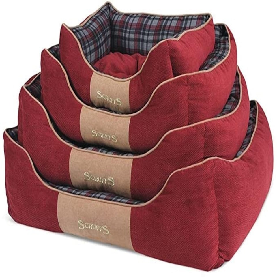 image 1 of Scruffs Highland Dog Bed Red | Size: Large
Color: Red