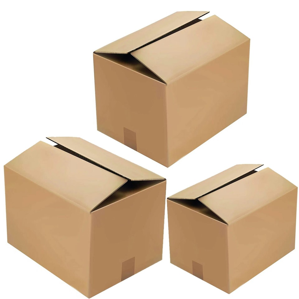 image 1 of 30 x 24x24x24" Strong Double Wall Cardboard Packing Storage Shipping Boxes Brown