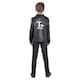image 2 of Grease T-Birds Black Leather Look Jacket Boys Fancy Dress Halloween Costume Tween - Age 12+