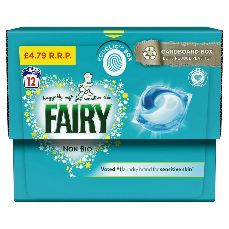 image 1 of Fairy Non Bio PODS® Washing Capsules x12s (Pack of 1)