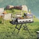 image 8 of Outsunny 3 ft Folding Camping Table w/ Adjustable Heights & Mesh Desktop 