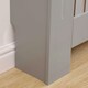 image 8 of Oypla Medium Grey Wooden Slatted Grill Radiator Cover MDF Cabinet