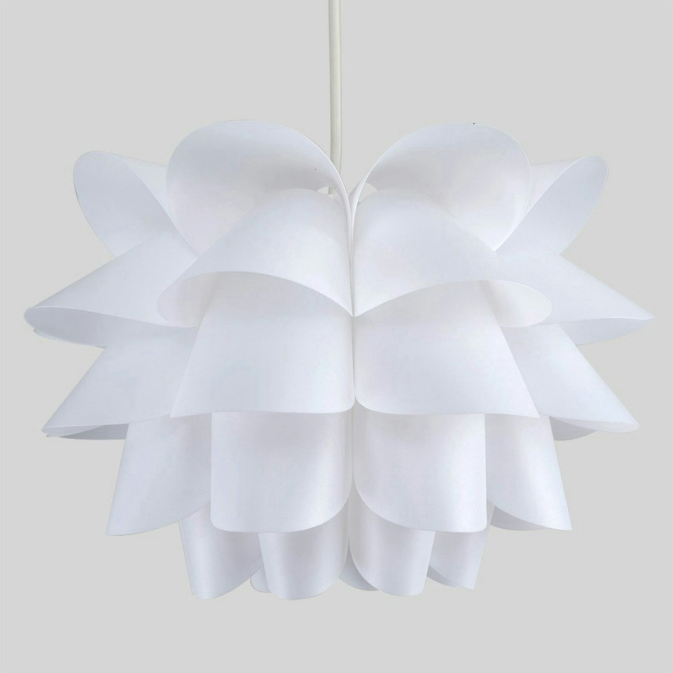 image 1 of ValueLights Modern Intricate Design White Ceiling Pendant Light Shade