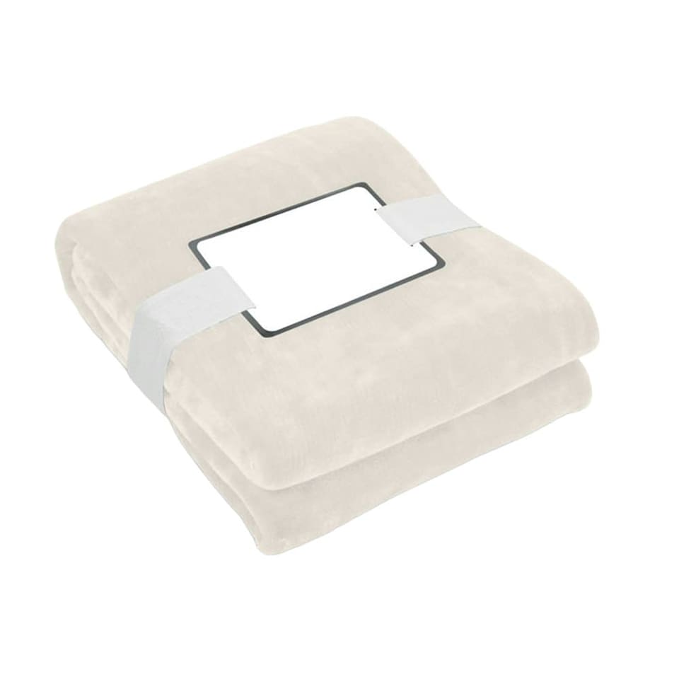image 1 of MidOcean Logan RPET Fleece Blanket - Beige - One Size | Brown