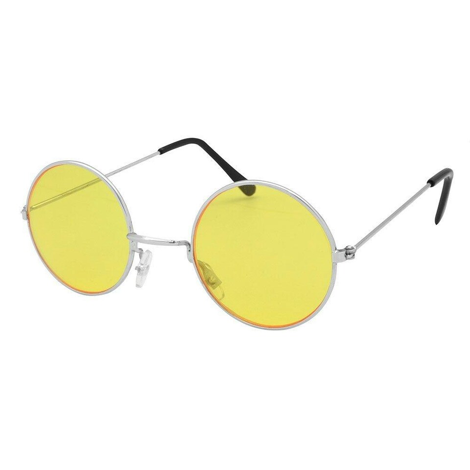 image 1 of Bristol Novelty Unisex Adults 60s Style Glasses - Yellow - One Size Yellow | One Size