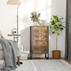 image 2 of HOMCOM Industrial 3-Drawer Bedroom Chest of Drawers with Metal Frame, Brown