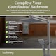 image 4 of Balterley Empire Square Thermostatic Shower Kit with Fixed Head and Adjustable Handset | Silver | Brushed Pewter | 1