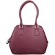 image 1 of Premium Soft Leather Large Hand Bag with Stitch Detail Pattern Red | Cranberry