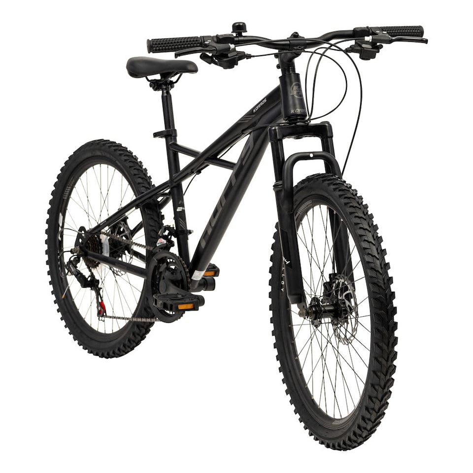 image 1 of HUFFY Korros 24-Inch 21-Speed Black Hardtail Mountain Bike (24382W)