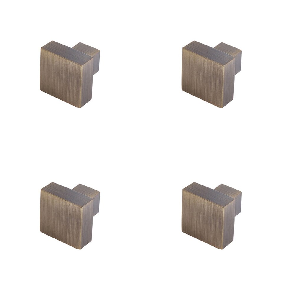 image 1 of 4 PACK Antique Brass Cupboard Knob for Modern Decor - Kitchen Cabinet Knob