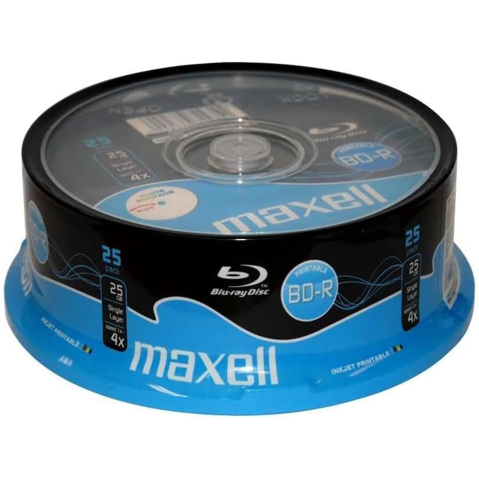 image 1 of Maxell BD-R 25 GB Dvd Blank Disc  in Silver