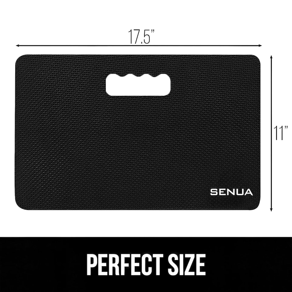 image 1 of Senua Thick Kneeling Pads, Knee Pad Cushion for Gardening, Yard Work, Yoga, Exercise, Bath Tub Floor Kneeler with Baby, Comfortable Garden Foam Mats to Kneel | Black | 1