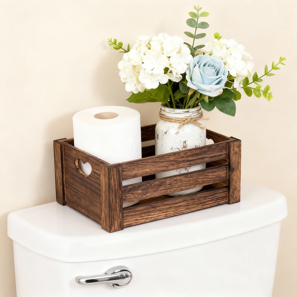 image 1 of Wickerfield Brown Lovely Wooden Crate Storage Box