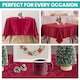 image 8 of Square Damask Table Cloth, Soft Washable Table Cover - 90" x 90"