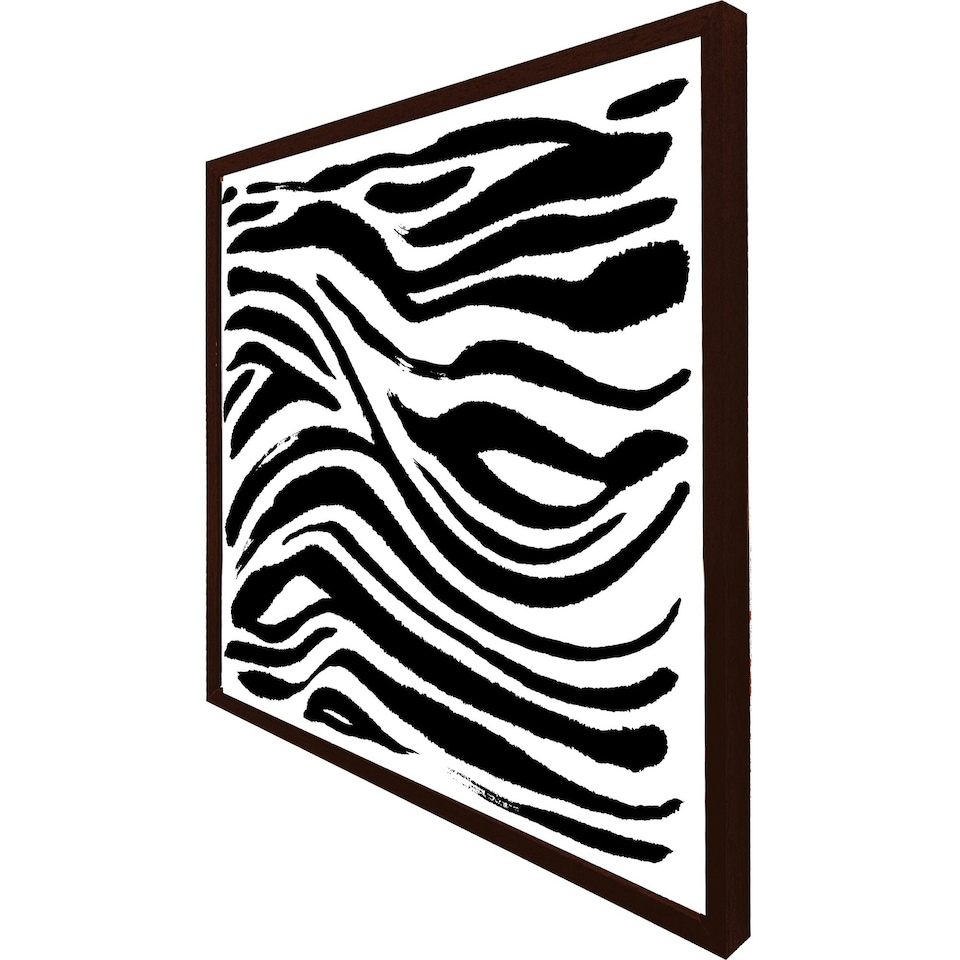 image 1 of Zebra stripes print (Picture Frame) White | L