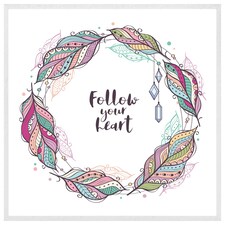 Follow your heart (Picutre Frame) White | M