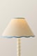 image 4 of ValueLights Florie Natural Small Taper Lamp Shade Scallop Blue Trim & Bulb | Blue
