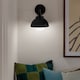 image 4 of Kichler Niva Dome Wall Lamp Contemporary Black 1x E27