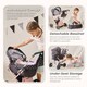 image 4 of Teamson Kids 2-in-1 Classic Doll Stroller in Black with Removable Bassinet, Adjustable Canopy, Storage Basket & Bag