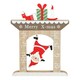 image 1 of Something Different Falling Santa Wooden Christmas Ornament - Grey/Red/Green - 17cm x 13.5cm