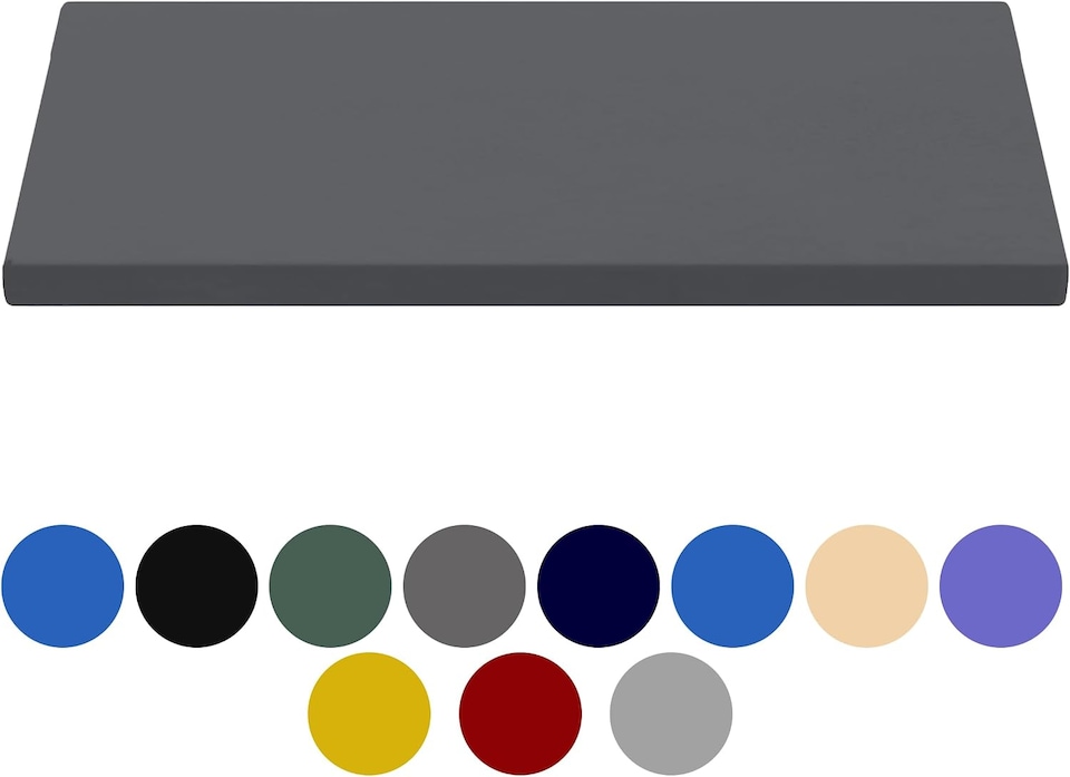 image 1 of Waterproof Garden Bench Cushion 3 Seater | Indoor & Outdoor Bench Seat Pad | Dark Grey