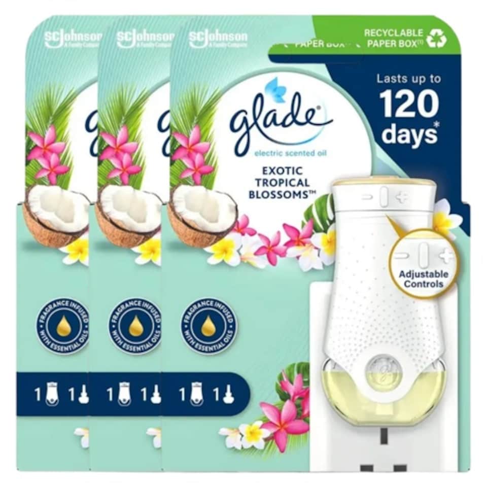 image 1 of Glade Touch & Fresh Holder Tropical Blossoms | Green | 3 - Green | 3