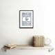 image 2 of Badass And Brilliant Quote Blue Leopard Pattern 9x7" Black Framed Wall Art Print