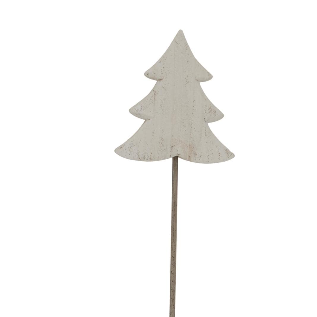 Hill Interiors White Washed Pine Tree Christmas Dration 57cm x 12cm x 17cm | Size: 57 cm x 12 cm x 17 cm