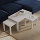 image 4 of URBNLIVING Wooden Nesting Stacking Tables Set Of 3 | Multi | White | 3