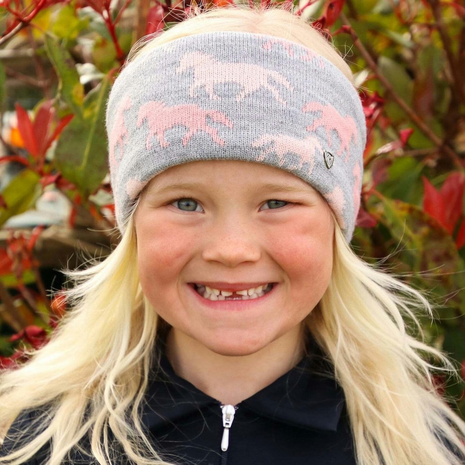 image 1 of Hy Childrens/Kids Flaine Headband - Grey/Pink - One Size Grey | One Size