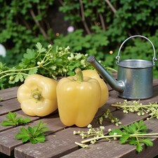 Carbeth Plants 3 x Bell Pepper Golden Star Vegetable Plant - 9cm Pot - Easy Grow Kitchen Garden