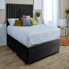 Sophia Divan Ottoman Plush King Bed Frame - Black