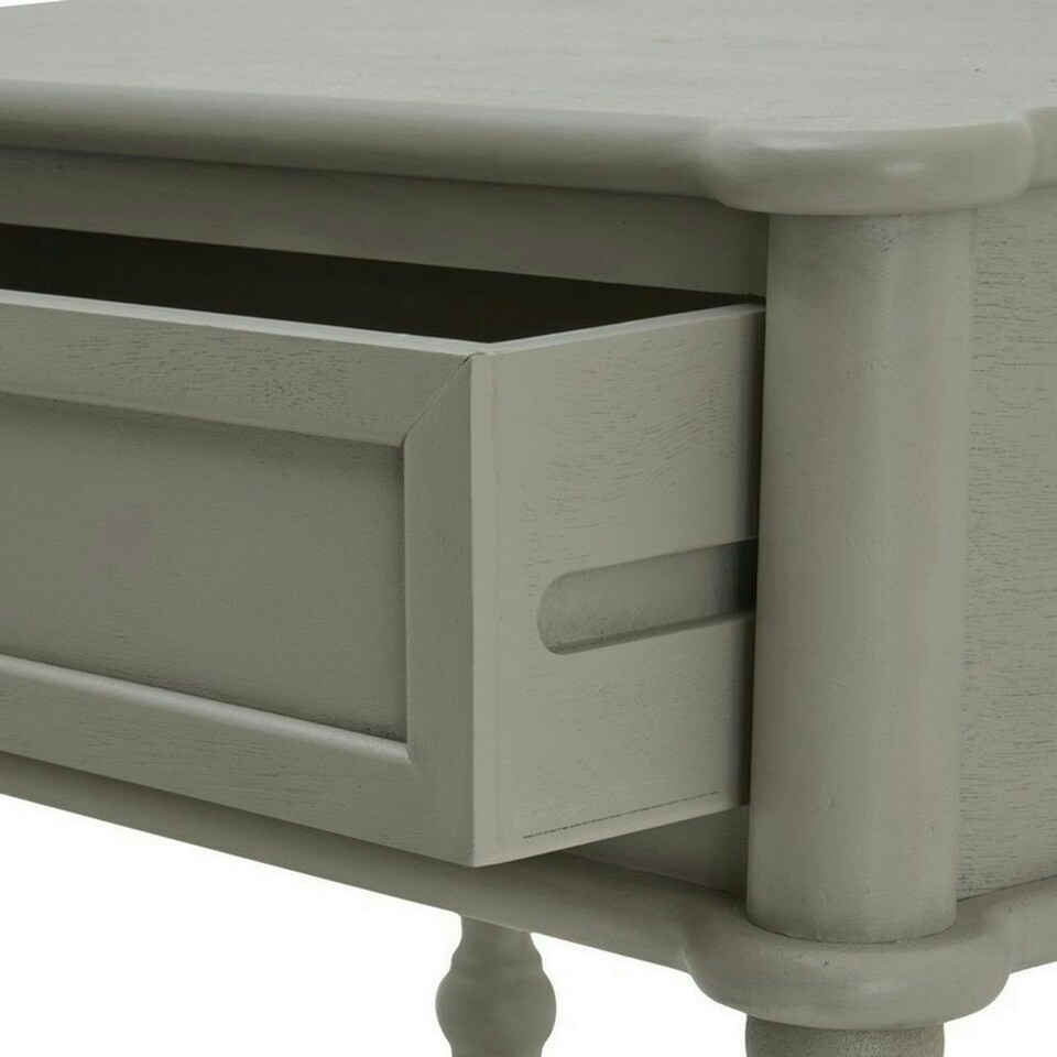 image 1 of The Camden Collection One Drawer Side Table - Wood - L38 x W50 x H75 cm - Grey Grey