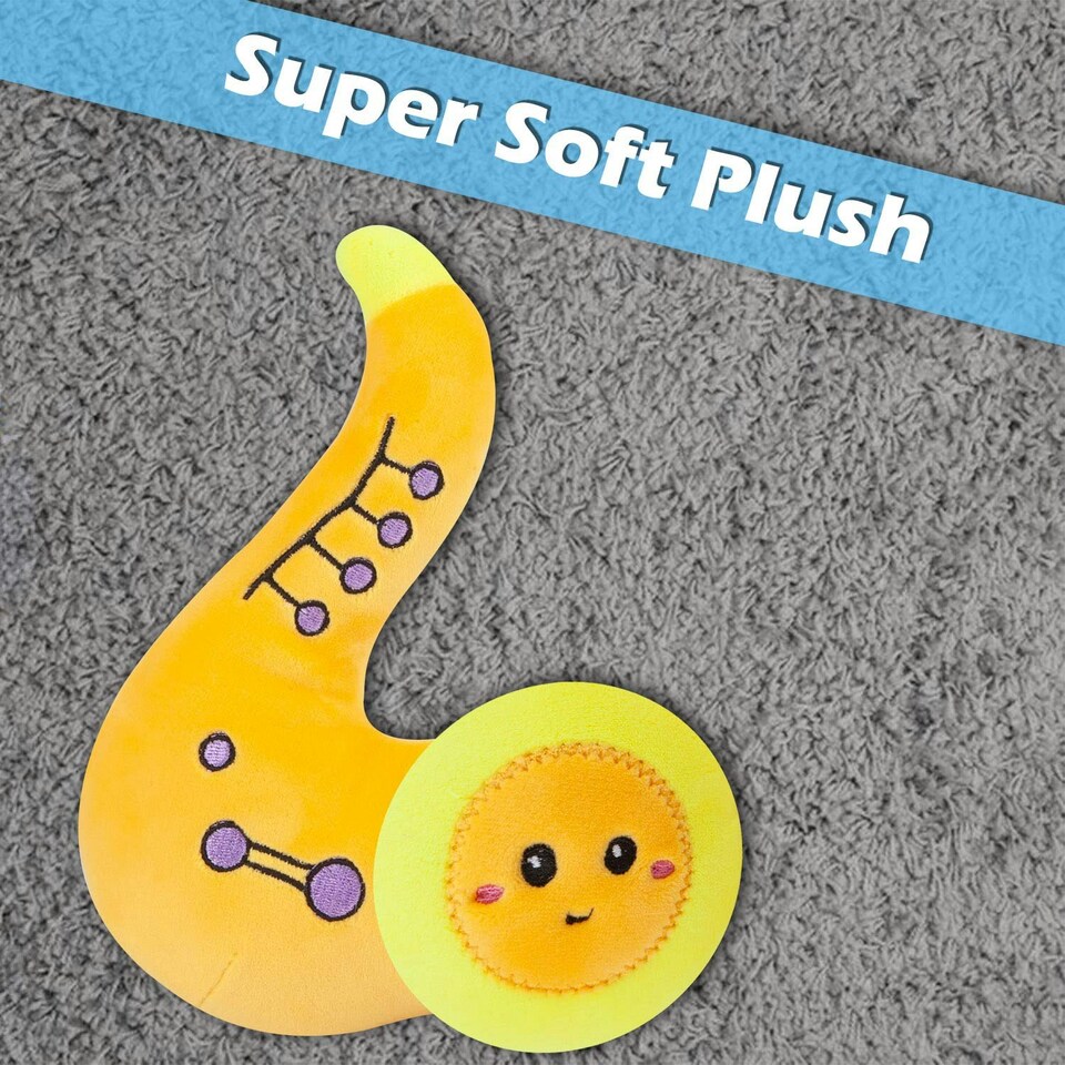 image 1 of Saxophone Soft Toy Cute Plushie Huggable Cuddly Stuffed Toy 16cm Yellow