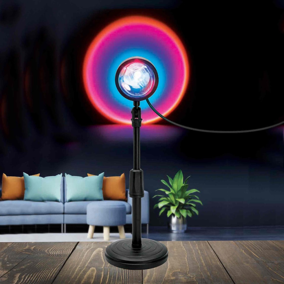 image 1 of PMS Sunset Mood Light with Remote, 4 Effects and 16 Colours