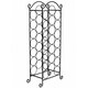 image 1 of Floor Standing Stainless Steel Black Finish Wine Rack