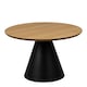 image 1 of Soli Round Coffee Table in Oak/Black 65x43cm